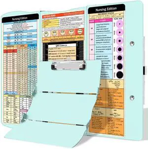 Nursing Clipboard Foldable Clipboard Medical: Edition Cheat Sheets Aluminum 3 Layers Foldable Clipboards Nursing Pocket Size Profile Clip Nurse Clipboards Notepad for Nurses Students and Doctors Nursing Clipboard Foldable Clipboard Medical: Edition Cheat Sheets Aluminum 3 Layers Foldable Clipboards Nursing Pocket Size Profile Clip Nurse Clipboards Notepad for Nurses Students and Doctors