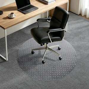 Office Chair Mat for Carpet, 36'' x 36'' Round Clear Floor Mat for Low and No Pile Carpeted Floors, Thick and Sturdy Carpet Protector for Work, Home, Gaming, Easy Glide Flat Without Curling Office Chair Mat for Carpet, 36'' x 36'' Round Clear Floor Mat for Low and No Pile Carpeted Floors, Thick and Sturdy Carpet Protector for Work, Home, Gaming, Easy Glide Flat Without Curling