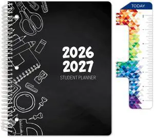2026-2027 Middle & High School Student Planner 8.5" x 11" - Dated Weekly & Monthly Academic Planner with Ruler/Bookmark & Stickers, Ideal for Homework, Block Style, Doodles 2026-2027 Middle & High School Student Planner 8.5" x 11" - Dated Weekly & Monthly Academic Planner with Ruler/Bookmark & Stickers, Ideal for Homework, Block Style, Doodles