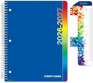2026-2027 Middle & High School Student Planner 8.5" x 11" - Dated Weekly & Monthly Academic Planner with Ruler/Bookmark & Stickers, Ideal for Homework, Block Style, Blue Colors 2026-2027 Middle & High School Student Planner 8.5" x 11" - Dated Weekly & Monthly Academic Planner with Ruler/Bookmark & Stickers, Ideal for Homework, Block Style, Blue Colors