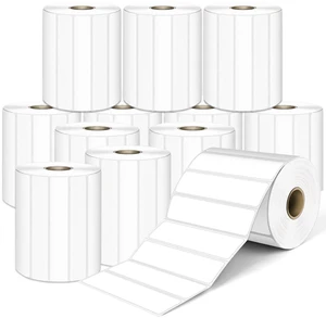 4"x1" Thermal Labels, 16800 Strong Adhesive Shipping Labels 12 rolls, 1400 labels/Roll, Block Old Information, BPA Free, Perforated, Compatible with Most Printers 4"x1" Thermal Labels, 16800 Strong Adhesive Shipping Labels 12 rolls, 1400 labels/Roll, Block Old Information, BPA Free, Perforated, Compatible with Most Printers