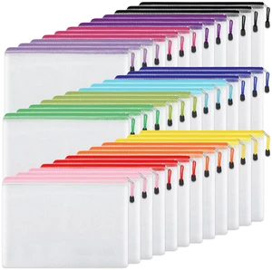 36pcs Pencil Pouch, Mesh Zipper Pouch Zipper Bags, 6x9 Inches Large Storage Bags for Organizing, 12 Colors Puzzle Bag Zipper File Bags for Office Supplies 36pcs Pencil Pouch, Mesh Zipper Pouch Zipper Bags, 6x9 Inches Large Storage Bags for Organizing, 12 Colors Puzzle Bag Zipper File Bags for Office Supplies
