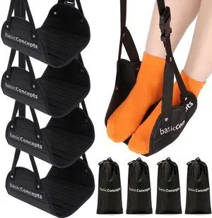 Airplane Footrest (4 Pack), Perfect Foot Hammock for Airplane Travel or Office - Relax Your Feet Airplane Footrest (4 Pack), Perfect Foot Hammock for Airplane Travel or Office - Relax Your Feet