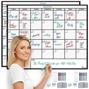 (2 PK) Large Dry Erase Calendar for Wall 36x48, Big Classroom Giant Month, Undated Reusable Family Monthly, Rolled Whiteboard White Board, Calendar Dry Erase Planner for Wall Erasable Office 48x36 (2 PK) Large Dry Erase Calendar for Wall 36x48, Big Classroom Giant Month, Undated Reusable Family Monthly, Rolled Whiteboard White Board, Calendar Dry Erase Planner for Wall Erasable Office 48x36