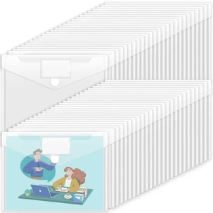 50 Pack Plastic Envelopes Poly Envelopes, Clear Document Flie Folders US Letter A4 Size File Envelopes with Label Pocket for School Home Work Office Organization, Clear 50 Pack Plastic Envelopes Poly Envelopes, Clear Document Flie Folders US Letter A4 Size File Envelopes with Label Pocket for School Home Work Office Organization, Clear