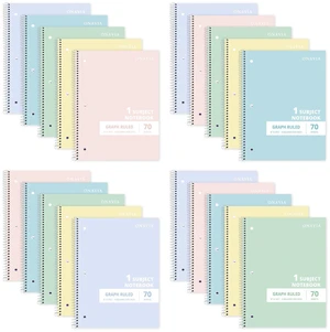 1 Subject Graph Paper Spiral Notebook Bulk, 140 Pages, Assorted 70 Sheets, 8 x 10.5 in, 20 Pack School Notebooks, Graph Paper, Grid Pages, Math, Engineering: Amazon.com 1 Subject Graph Paper Spiral Notebook Bulk, 140 Pages, Assorted 70 Sheets, 8 x 10.5 in, 20 Pack School Notebooks, Graph Paper, Grid Pages, Math, Engineering: Amazon.com