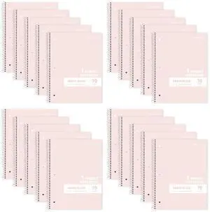 Pink 1 Subject Graph Paper Spiral Notebook Bulk, 140 Pages 70 Sheets, 8 x 10.5 in, 20 Pack School Notebooks, Graph Paper, Grid Pages, Math, Engineering: Amazon.com Pink 1 Subject Graph Paper Spiral Notebook Bulk, 140 Pages 70 Sheets, 8 x 10.5 in, 20 Pack School Notebooks, Graph Paper, Grid Pages, Math, Engineering: Amazon.com