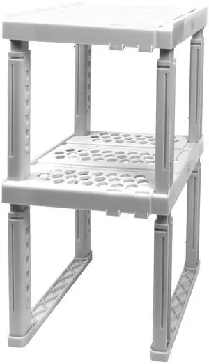 Locker Organizer Shelf Adjustable Width and Height, Ideal Locker for School, Office, and Gym Lockers (White 2 Pack), PLKSLF01 Locker Organizer Shelf Adjustable Width and Height, Ideal Locker for School, Office, and Gym Lockers (White 2 Pack), PLKSLF01
