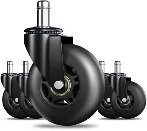 Office Chair Wheels Replacement Heavy Duty 3 Inch Roller Blade Wheels for Carpet Hardwood Floors,Support 650 LB, Noise Free, Fits 98% Chair, for All Floor, Set of 5 (Black) Office Chair Wheels Replacement Heavy Duty 3 Inch Roller Blade Wheels for Carpet Hardwood Floors,Support 650 LB, Noise Free, Fits 98% Chair, for All Floor, Set of 5 (Black)