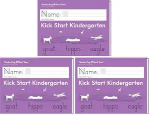 Kick Start Kindergarten, Age 4+, Pre-K and TK, Student Workbook, Handwriting Practice, Writing Book, School & Home, Language Arts, Tutoring (Pack of 3) Kick Start Kindergarten, Age 4+, Pre-K and TK, Student Workbook, Handwriting Practice, Writing Book, School & Home, Language Arts, Tutoring (Pack of 3)
