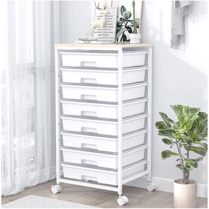 Rolling Storage Cart with Drawers, 8 Drawers Utility Cart,White Rolling Drawer Cart with Wooden Tabletop,Storage Drawer Cart for Living Room,Classroom,Bedroom,Dorm,Office Rolling Storage Cart with Drawers, 8 Drawers Utility Cart,White Rolling Drawer Cart with Wooden Tabletop,Storage Drawer Cart for Living Room,Classroom,Bedroom,Dorm,Office