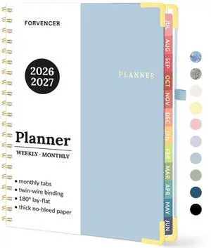 Academic Planner 2026-2027, Weekly & Monthly Hardcover Planner A4 Calendar Planner July 2026-June 2027, 8.5" X 11" Daily Agenda, School Office Notebook Teacher Student Supplies Organizer Blue Academic Planner 2026-2027, Weekly & Monthly Hardcover Planner A4 Calendar Planner July 2026-June 2027, 8.5" X 11" Daily Agenda, School Office Notebook Teacher Student Supplies Organizer Blue