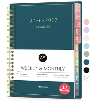 17 Month Academic Planner 2026-2027, Aug 2026-Dec 2027, 6.3"x8.4" Calendar Planner Weekly and Monthly, Daily Agenda Book Organizer, College School Supplies for Student Teacher, A5, Navy Blue 17 Month Academic Planner 2026-2027, Aug 2026-Dec 2027, 6.3"x8.4" Calendar Planner Weekly and Monthly, Daily Agenda Book Organizer, College School Supplies for Student Teacher, A5, Navy Blue