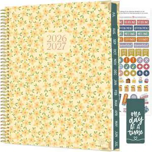 HARDCOVER Planner 2026-2027 (8.5" x 11") Academic Year (July 2026 - July 2027) - 13 Months Task Goal Planner for Women - Monthly & Weekly Agenda Book - Butter Yellow Daisies HARDCOVER Planner 2026-2027 (8.5" x 11") Academic Year (July 2026 - July 2027) - 13 Months Task Goal Planner for Women - Monthly & Weekly Agenda Book - Butter Yellow Daisies