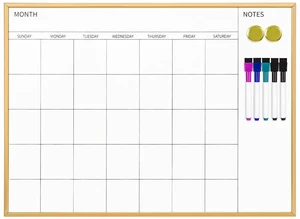 Monthly Calendar Whiteboard, 17" x 23" Gold Wooden Frame Magnetic Dry Erase Calendar with 2 Magnets & 5 Whiteboard Pens, Monthly Calendar Whiteboard for Office School Home Monthly Calendar Whiteboard, 17" x 23" Gold Wooden Frame Magnetic Dry Erase Calendar with 2 Magnets & 5 Whiteboard Pens, Monthly Calendar Whiteboard for Office School Home