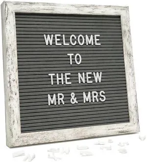 Rustic Gray Felt Letter Board 10x10 with Stand, Wall Mount, 336 Letters Professional neutral letter board for home, entryway, office and classroom, with 336 letters, stand and wall mount Rustic Gray Felt Letter Board 10x10 with Stand, Wall Mount, 336 Letters Professional neutral letter board for home, entryway, office and classroom, with 336 letters, stand and wall mount