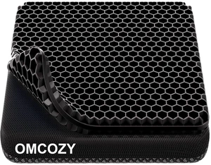 Gel Seat Cushion, Cooling Honeycomb Design for Office Chair Car Wheelchair Cool & Breathable, Soft & Comfortable Gel Seat Cushion, Cooling Honeycomb Design for Office Chair Car Wheelchair Cool & Breathable, Soft & Comfortable