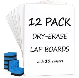 12 Pack Small Dry Erase Boards 9x12 with 12 Erasers for Students Double Sided Class Set, 12 Board & Erasers, Crisp Whiteboard Set for Kids and Teachers, Easy to Clean No Ghosting 12 Pack Small Dry Erase Boards 9x12 with 12 Erasers for Students Double Sided Class Set, 12 Board & Erasers, Crisp Whiteboard Set for Kids and Teachers, Easy to Clean No Ghosting
