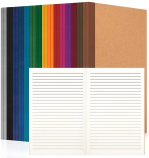 30 Pack Lined Notebook Journals Bulk, 8.3x 5.5Kraft Cover Lined Notebooks A5 Ruled Composition Notebook, Kraft Cover with Vintage Spines, 60 Pages for School Office Travel(Vintage-Lined-30 pack) 30 Pack Lined Notebook Journals Bulk, 8.3x 5.5Kraft Cover Lined Notebooks A5 Ruled Composition Notebook, Kraft Cover with Vintage Spines, 60 Pages for School Office Travel(Vintage-Lined-30 pack)