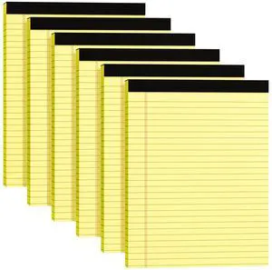 Legal Pads 8.5 x 11, 6 Pack Yellow Wide Ruled Note Pads 8.5 x 11 Pads Legal Notepads 8.5 x 11 Yellow Lined Pads of Paper Yellow Paper Pads, 30 Sheets Per Notepad for Home, Office, Business Legal Pads 8.5 x 11, 6 Pack Yellow Wide Ruled Note Pads 8.5 x 11 Pads Legal Notepads 8.5 x 11 Yellow Lined Pads of Paper Yellow Paper Pads, 30 Sheets Per Notepad for Home, Office, Business