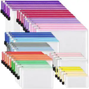 42pcs Mesh Zipper Pouch, 8 Sizes Waterproof Zipper Bags, 17 Colors, Multipurpose for Board Games Travel Storage, School Supplies, and Home Organization 42pcs Mesh Zipper Pouch, 8 Sizes Waterproof Zipper Bags, 17 Colors, Multipurpose for Board Games Travel Storage, School Supplies, and Home Organization