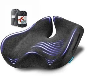 Ergo Office Chair Cushion for Back Pain, Sciatica, Tailbone Pain Relief Extra Large Office Chair Cushion for Healthy Sitting Posture, Sciatica Pain Relief Pillow With Extra Cover (Gray) Ergo Office Chair Cushion for Back Pain, Sciatica, Tailbone Pain Relief Extra Large Office Chair Cushion for Healthy Sitting Posture, Sciatica Pain Relief Pillow With Extra Cover (Gray)