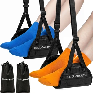 Airplane Adjustable Foot Hammock (2 Pack), Perfect or Office Footrest to Relax Your Feet (Memory Foam) - for Travel Accessories, Desk Hammock, Comfy Hanger Airplane Adjustable Foot Hammock (2 Pack), Perfect or Office Footrest to Relax Your Feet (Memory Foam) - for Travel Accessories, Desk Hammock, Comfy Hanger