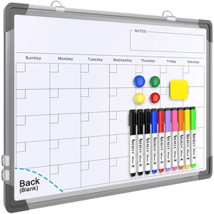 Monthly Calendar Whiteboard for Wall, Dry Erase Board, Magnetic White Board 16"x12" Double-Sided Hanging Board for Office School Home, Small Monthly Dry erase Calendar for Drawing Planning To Do List Monthly Calendar Whiteboard for Wall, Dry Erase Board, Magnetic White Board 16"x12" Double-Sided Hanging Board for Office School Home, Small Monthly Dry erase Calendar for Drawing Planning To Do List