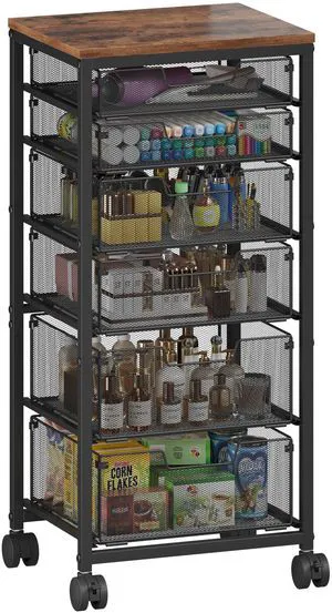 Rolling Storage Cart with 6 Drawers, Craft Cart with Lockable Wheels Storage Drawer Organizer, Utility Cart for Classroom, Closet, Pantry, Bathroom, Kitchen, Art, Dorm, Office Rolling Storage Cart with 6 Drawers, Craft Cart with Lockable Wheels Storage Drawer Organizer, Utility Cart for Classroom, Closet, Pantry, Bathroom, Kitchen, Art, Dorm, Office