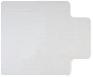 Office Chair Mat, Clear, 53x45 Inch, Flat-Pile Carpet, with Lip Extended under-desk coverage and smooth glide for carpeted office floors Office Chair Mat, Clear, 53x45 Inch, Flat-Pile Carpet, with Lip Extended under-desk coverage and smooth glide for carpeted office floors