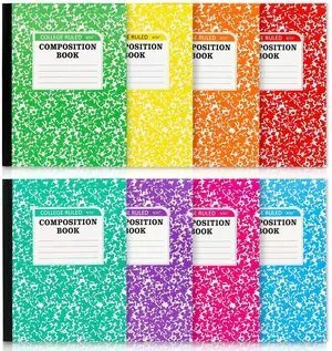 Composition Notebook, 8 Pack 8 Pastel Colors College Ruled Composition Books Bulk, Marble Cover Notepad Lined Cute Journal Notebooks for School Supplies Notes Taking Writing, 9.75 X 7.5 in Composition Notebook, 8 Pack 8 Pastel Colors College Ruled Composition Books Bulk, Marble Cover Notepad Lined Cute Journal Notebooks for School Supplies Notes Taking Writing, 9.75 X 7.5 in