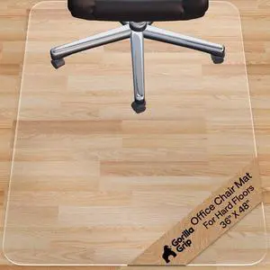 Office Chair Mat for Hardwood Floors, Heavy Duty, 36x48 Clear Easy Glide Slip Resistant Mats Under Desk, Hardwood Floor Protector for Work and Gaming Rolling Chairs, Computer Accessories Office Chair Mat for Hardwood Floors, Heavy Duty, 36x48 Clear Easy Glide Slip Resistant Mats Under Desk, Hardwood Floor Protector for Work and Gaming Rolling Chairs, Computer Accessories