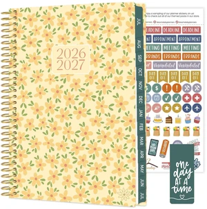 2026-2027 Planner - Softcover Academic Year (July 2026 - July 2027) Monthly & Weekly Soft Cover Planner for Women - 13 Month Agenda Book with Stickers - 5.5" x 8.25" - Butter Yellow Daisies 2026-2027 Planner - Softcover Academic Year (July 2026 - July 2027) Monthly & Weekly Soft Cover Planner for Women - 13 Month Agenda Book with Stickers - 5.5" x 8.25" - Butter Yellow Daisies