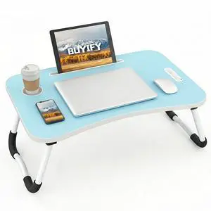 23" Foldable Lap Desk for Laptop Writing w/Cup Holder Blue Sturdy and Durable, Laptop Bed Desk with Tablet Slot, No Assembly, Space Saving for Bed Couch Dorm WFH Students 23" Foldable Lap Desk for Laptop Writing w/Cup Holder Blue Sturdy and Durable, Laptop Bed Desk with Tablet Slot, No Assembly, Space Saving for Bed Couch Dorm WFH Students