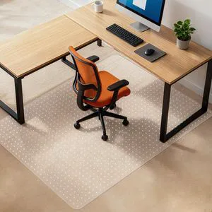 Office Chair Mat for Low-Pile Carpet 48" x 65", Extra Large Clear Mat Extra Large Coverage for Executive Desks and Gaming, Clear PVC with Grip Studs and a Smooth Surface for Easy Daily Rolling Office Chair Mat for Low-Pile Carpet 48" x 65", Extra Large Clear Mat Extra Large Coverage for Executive Desks and Gaming, Clear PVC with Grip Studs and a Smooth Surface for Easy Daily Rolling