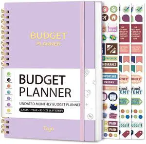 Budget Planner, Undated Budget Book with Expense Tracker, 6.9" x 9.9" Monthly Budget Planner Bill Organizer, Account Book to Track Money and Finances, 150 Pages, Lavender Budget Planner, Undated Budget Book with Expense Tracker, 6.9" x 9.9" Monthly Budget Planner Bill Organizer, Account Book to Track Money and Finances, 150 Pages, Lavender