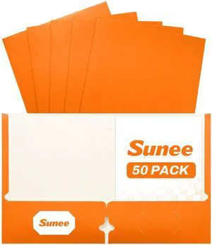 Two Pocket Folders, 50 Pack File Folders with Business Card Slot, Textured Paper, Fit Letter Size Paper, Paper File Folder for School Office Home Business, Orange Two Pocket Folders, 50 Pack File Folders with Business Card Slot, Textured Paper, Fit Letter Size Paper, Paper File Folder for School Office Home Business, Orange