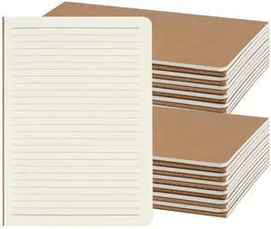 24 Pack A5 Kraft Notebooks Bulk, 8.15x5.5 Inches Lined Paper Journaling Notebooks, Notebooks for Work, Composition Notebooks for School, Journal Notebooks for Office, 60 Pages 24 Pack A5 Kraft Notebooks Bulk, 8.15x5.5 Inches Lined Paper Journaling Notebooks, Notebooks for Work, Composition Notebooks for School, Journal Notebooks for Office, 60 Pages