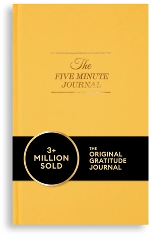 The Five Minute Journal, Original Daily Gratitude Journal, Manifestation Journal for Mindfulness, Undated Daily Journal with Gold Foiling, Plastic-Free, Yellow The Five Minute Journal, Original Daily Gratitude Journal, Manifestation Journal for Mindfulness, Undated Daily Journal with Gold Foiling, Plastic-Free, Yellow