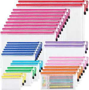 30 Pcs Mesh Zipper Pouch Bags, 8 Sizes Waterproof Zipper Bags Multi-use Travel Bags for Office, School, Board Game, Puzzles, Cosmetics, Travel Accessories, and Home Organization, 9 colors 30 Pcs Mesh Zipper Pouch Bags, 8 Sizes Waterproof Zipper Bags Multi-use Travel Bags for Office, School, Board Game, Puzzles, Cosmetics, Travel Accessories, and Home Organization, 9 colors