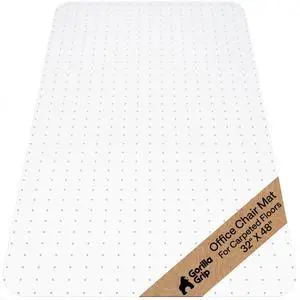 Office Chair Mat for Carpet Floors, Heavy Duty, 32x48 Clear Easy Glide Slip Resistant Mats Under Desk, Carpeted Floor Protector for Work and Gaming Rolling Chairs, Computer Accessories Office Chair Mat for Carpet Floors, Heavy Duty, 32x48 Clear Easy Glide Slip Resistant Mats Under Desk, Carpeted Floor Protector for Work and Gaming Rolling Chairs, Computer Accessories