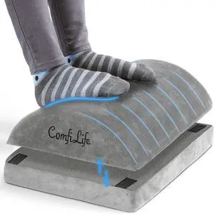 Foot Rest for Under Desk at Work Adjustable Height Memory Foam Foot Stool for Under Desk, Office Chair & Gaming Chair Ergonomic Footrest for Back & Hip Pain Relief (Gray) Foot Rest for Under Desk at Work Adjustable Height Memory Foam Foot Stool for Under Desk, Office Chair & Gaming Chair Ergonomic Footrest for Back & Hip Pain Relief (Gray)