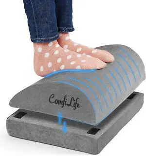 Foot Rest for Under Desk at Work Adjustable Desk FootRest for Office Chair, Gaming Accessories Ergonomic Teardrop Design for Back, Hip & Leg Pain Relief 100% Memory Foam (Gray) Foot Rest for Under Desk at Work Adjustable Desk FootRest for Office Chair, Gaming Accessories Ergonomic Teardrop Design for Back, Hip & Leg Pain Relief 100% Memory Foam (Gray)