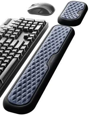 Wrist Rest for Keyboard and Mouse, Computer Ergonomic Wrist Support Pad, Soft Memory Foam Arm Cushion for Desk, Palm Hand Office Laptop Typing-Dark Blue and Black Wrist Rest for Keyboard and Mouse, Computer Ergonomic Wrist Support Pad, Soft Memory Foam Arm Cushion for Desk, Palm Hand Office Laptop Typing-Dark Blue and Black