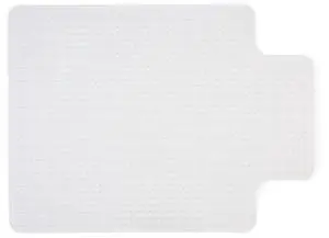 Office Chair Mat, Clear, 48x36 Inch, Low-Pile Carpet, with Lip Extended under-desk coverage and smooth glide for carpeted office floors Office Chair Mat, Clear, 48x36 Inch, Low-Pile Carpet, with Lip Extended under-desk coverage and smooth glide for carpeted office floors