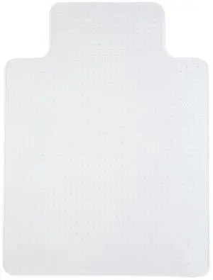 Office Chair Mat, Clear, 35.5x47.5 Inch, Flat-Pile Carpet, with Lip Extended under-desk coverage for smooth chair glide on carpeted office floors Office Chair Mat, Clear, 35.5x47.5 Inch, Flat-Pile Carpet, with Lip Extended under-desk coverage for smooth chair glide on carpeted office floors