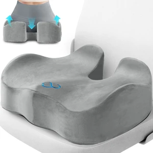 Seat Cushion, Office Chair Cushions, 5.28 in Thick (Light Grey) Anti-Slip Back & Removable Cover, Ergonomic Tailbone Support Seat Cushion, Memory Foam Seat Cushion for Office Seat Cushion, Office Chair Cushions, 5.28 in Thick (Light Grey) Anti-Slip Back & Removable Cover, Ergonomic Tailbone Support Seat Cushion, Memory Foam Seat Cushion for Office
