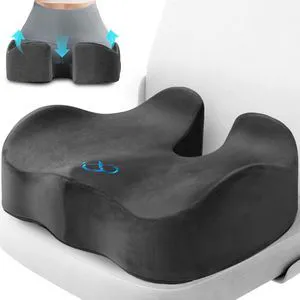 Seat Cushion, Office Chair Cushions, 5.28 in Thick (Grey) Anti-Slip Back & Removable Cover, Ergonomic Tailbone Support Seat Cushion, Memory Foam Seat Cushion for Office Seat Cushion, Office Chair Cushions, 5.28 in Thick (Grey) Anti-Slip Back & Removable Cover, Ergonomic Tailbone Support Seat Cushion, Memory Foam Seat Cushion for Office