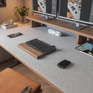 Large Felt Desk Mat, 47.2"x 23.6", Desk Pad for Office and Home Non-Slip 120x60cm Full Table Mouse Pad, Keyboard Mat for Desk, Desktop Protection (Light Gray) Large Felt Desk Mat, 47.2"x 23.6", Desk Pad for Office and Home Non-Slip 120x60cm Full Table Mouse Pad, Keyboard Mat for Desk, Desktop Protection (Light Gray)