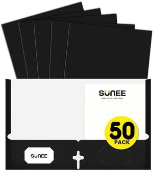Folders with Pockets 3 Hole Punched(50 Pack, Black), 2 Pocket Folders Fit Letter Size Paper, Paper File Folder for School Office Home Business Folders with Pockets 3 Hole Punched(50 Pack, Black), 2 Pocket Folders Fit Letter Size Paper, Paper File Folder for School Office Home Business